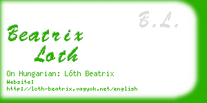 beatrix loth business card