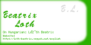 beatrix loth business card